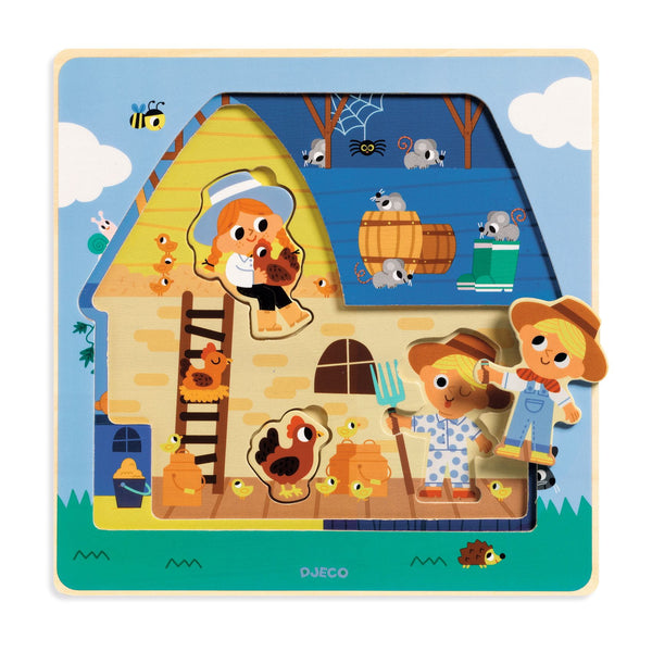 Puzzle für die Kleinsten 3 Spielbretter  - Bauernhof - tablude.com