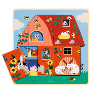 Puzzle für die Kleinsten 3 Spielbretter  - Bauernhof - tablude.com