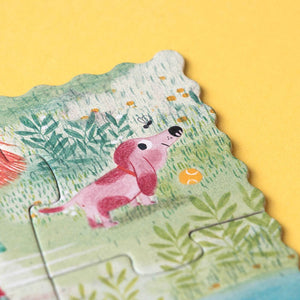 Zweiseitiges Puzzle für Kinder, 24 Teile – Katzen und Hunde - tablude.com