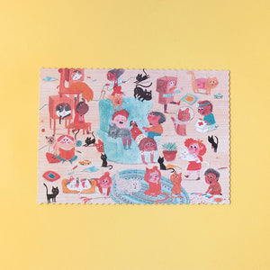 Zweiseitiges Puzzle für Kinder, 24 Teile – Katzen und Hunde - tablude.com