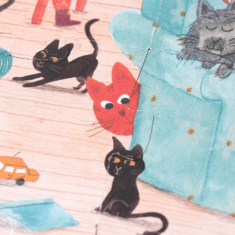 Zweiseitiges Puzzle für Kinder, 24 Teile – Katzen und Hunde - tablude.com