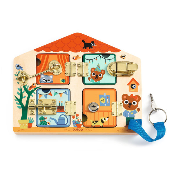Zabawka manualna domek Djeco - Cabanalock - tablude.com