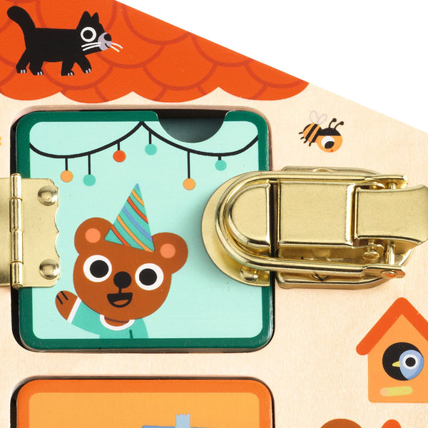 Zabawka manualna domek Djeco - Cabanalock - tablude.com