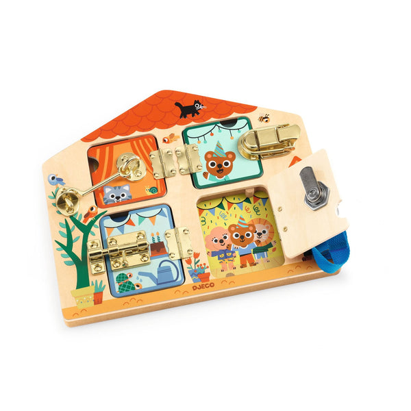 Zabawka manualna domek Djeco - Cabanalock - tablude.com