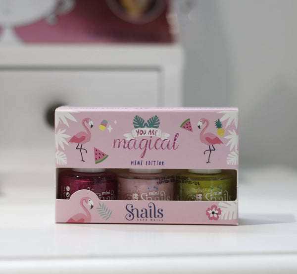 Set mit 3 Nagellacken für Kinder Mini - Flamingo Sonderedition
