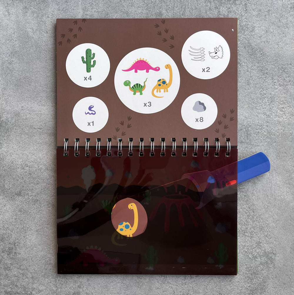 Buch mit magischer Taschenlampe – Dinosaurier - tablude.com