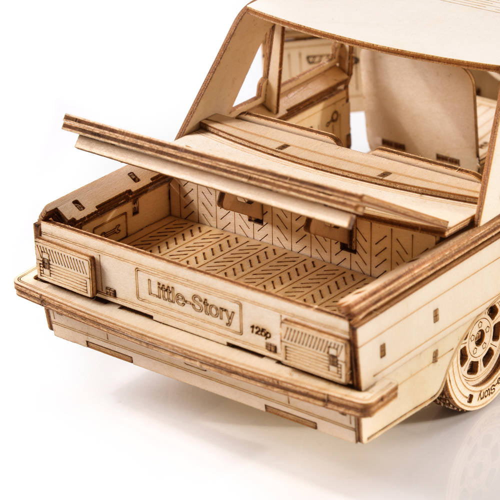 Holzpuzzle 3D-Modell – FSO Fiat 125p
