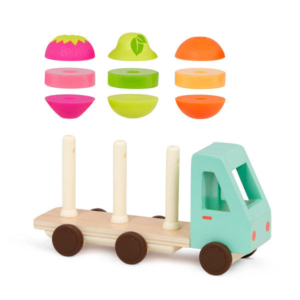 B. toys Holz-Lastwagen mit Obst Stack & Roll Fruit Truck - Ansicht 5