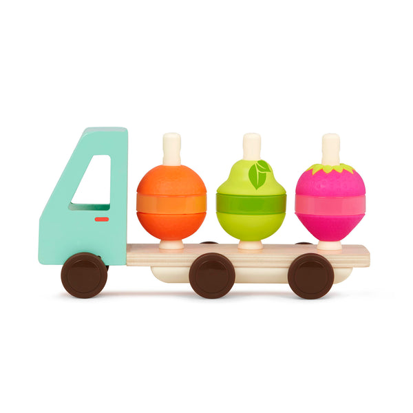 B. toys Holz-Lastwagen mit Obst Stack & Roll Fruit Truck - Ansicht 6