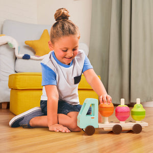 B. toys Holz-Lastwagen mit Obst Stack & Roll Fruit Truck - Ansicht 2