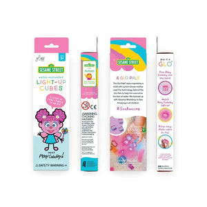 Sensorische Würfel, die im Wasser leuchten Abby – rosa/lila - tablude.com