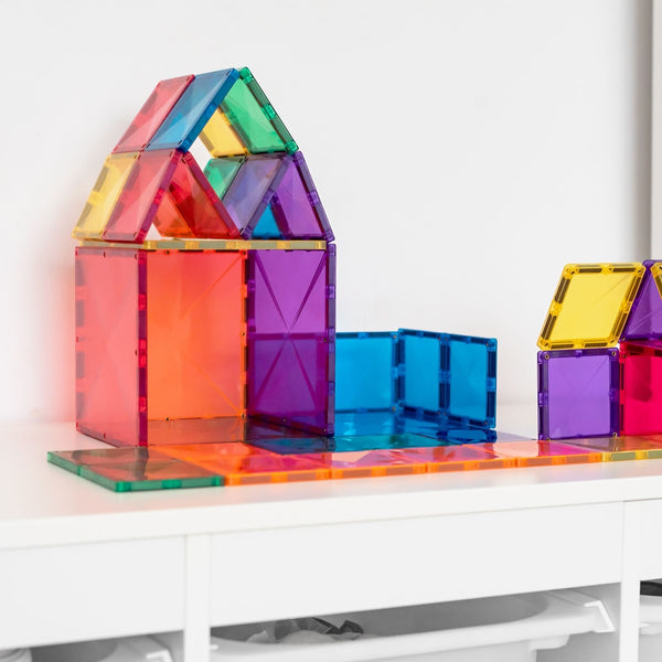Magnetbausteine – Regenbogen-Quadrat-Set 42 Teile - tablude.com