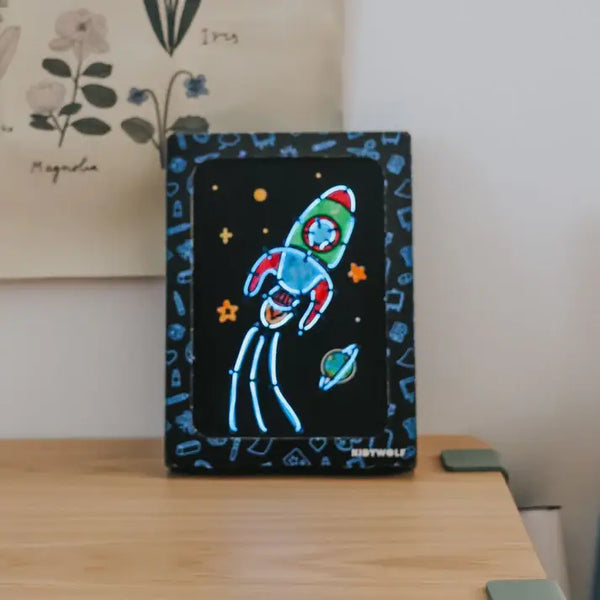 Set zum Basteln einer leuchtenden Wanddekoration – Kidyneon Pack 9 Stück