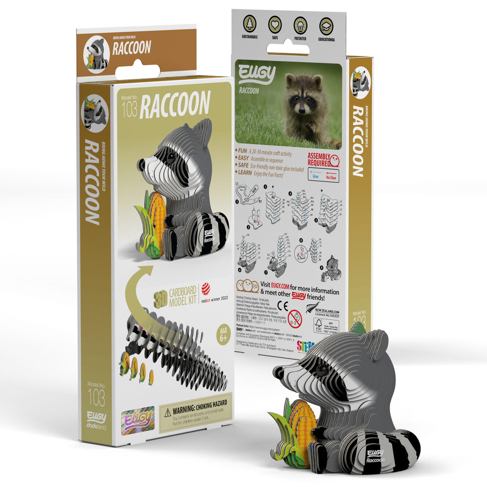 Öko-Puzzle 3D – Waschbär - tablude.com
