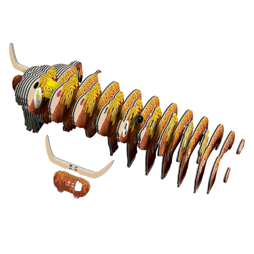 Öko-Puzzle 3D – Schottische Kuh - tablude.com