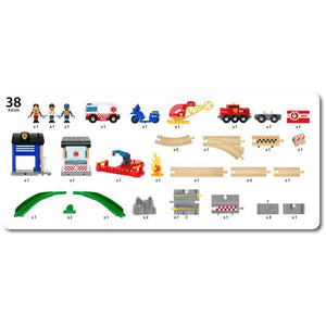 Deluxe-Eisenbahnset – Feuerwehr und Polizei