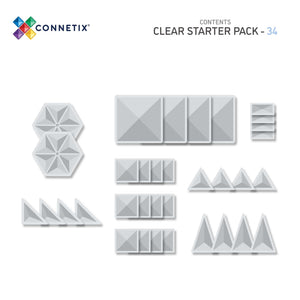 Magnetbausteine – Clear Starter Pack 34 Teile
