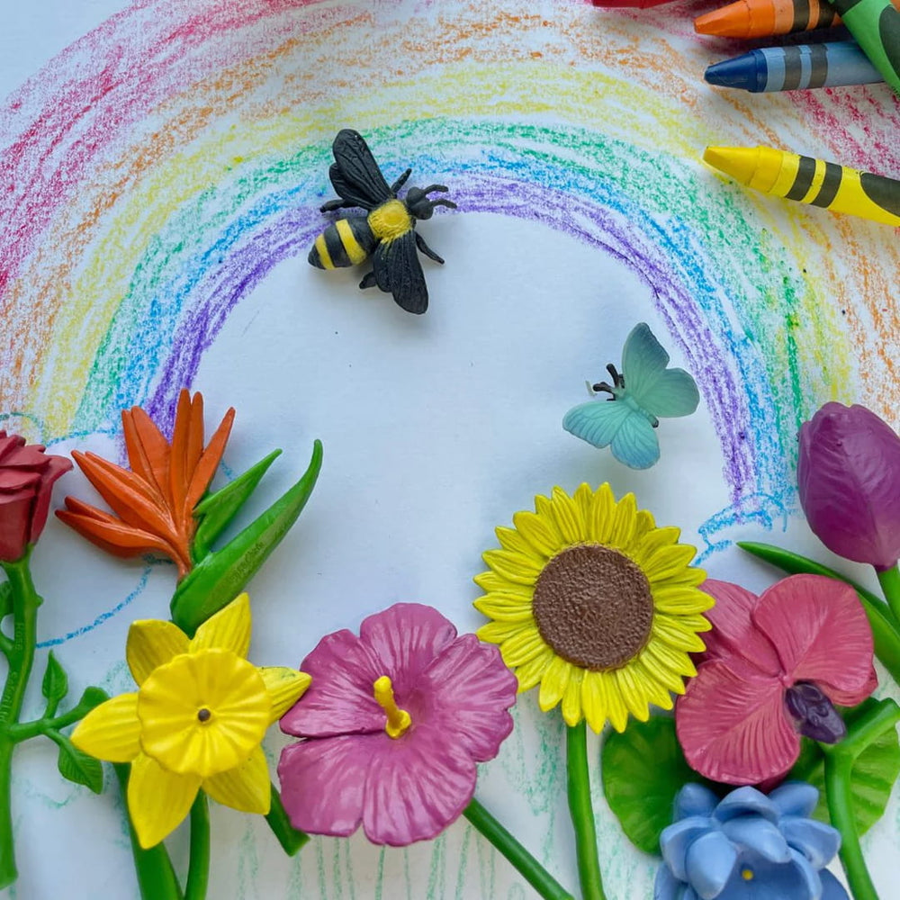 Figurenset in einer TOOB-Röhre – Blumen - tablude.com