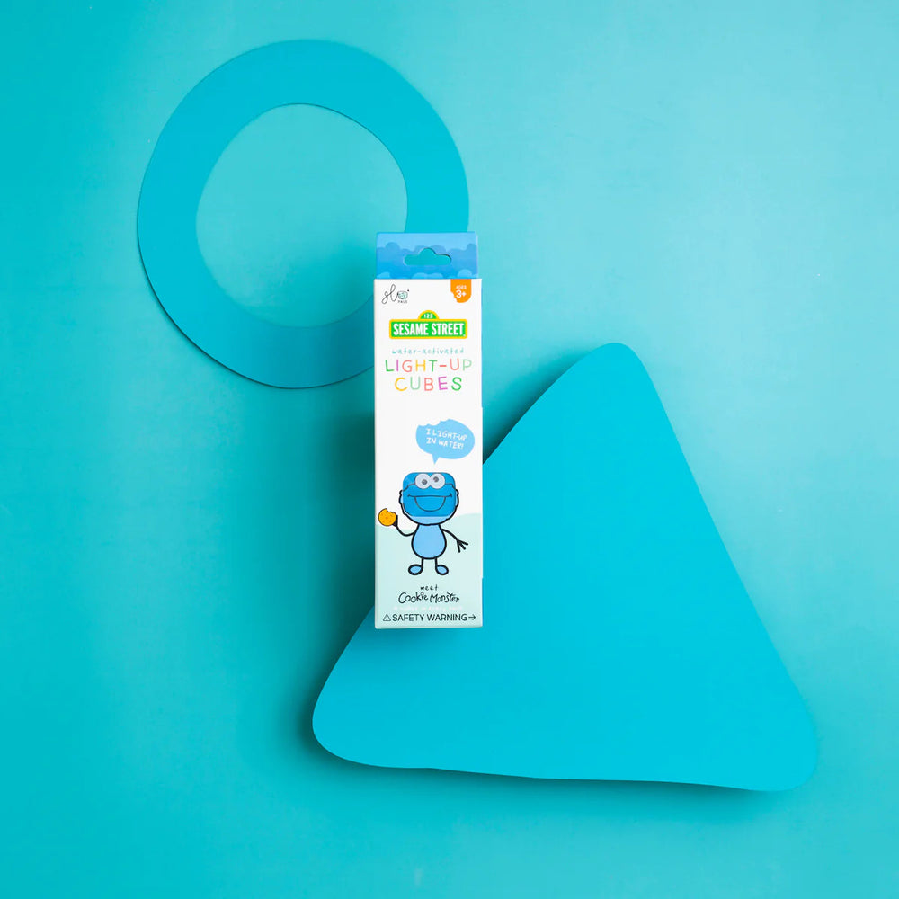 Sensorik-Würfel, die im Wasser leuchten Cookie Monster Sesamstraße – blau - tablude.com