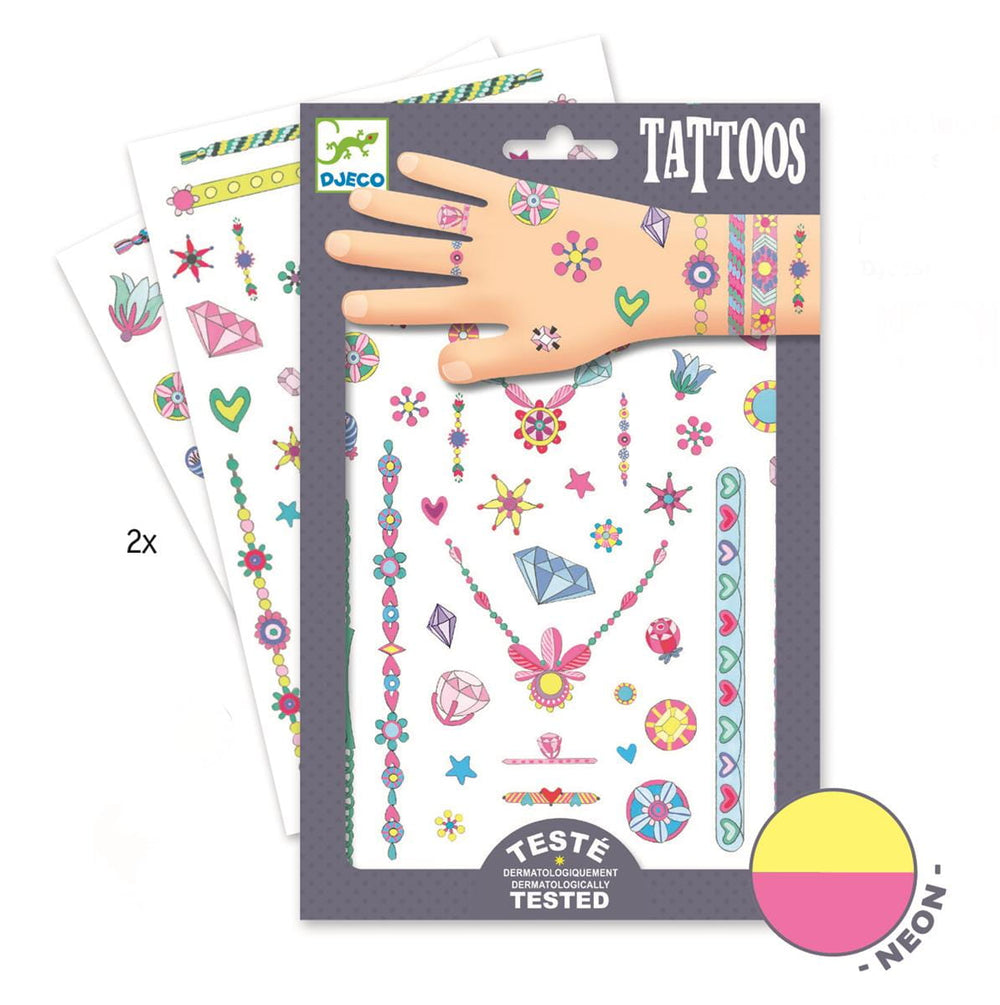 Neon-Tattoos für Kinder – Jenni's Juwelen - tablude.com