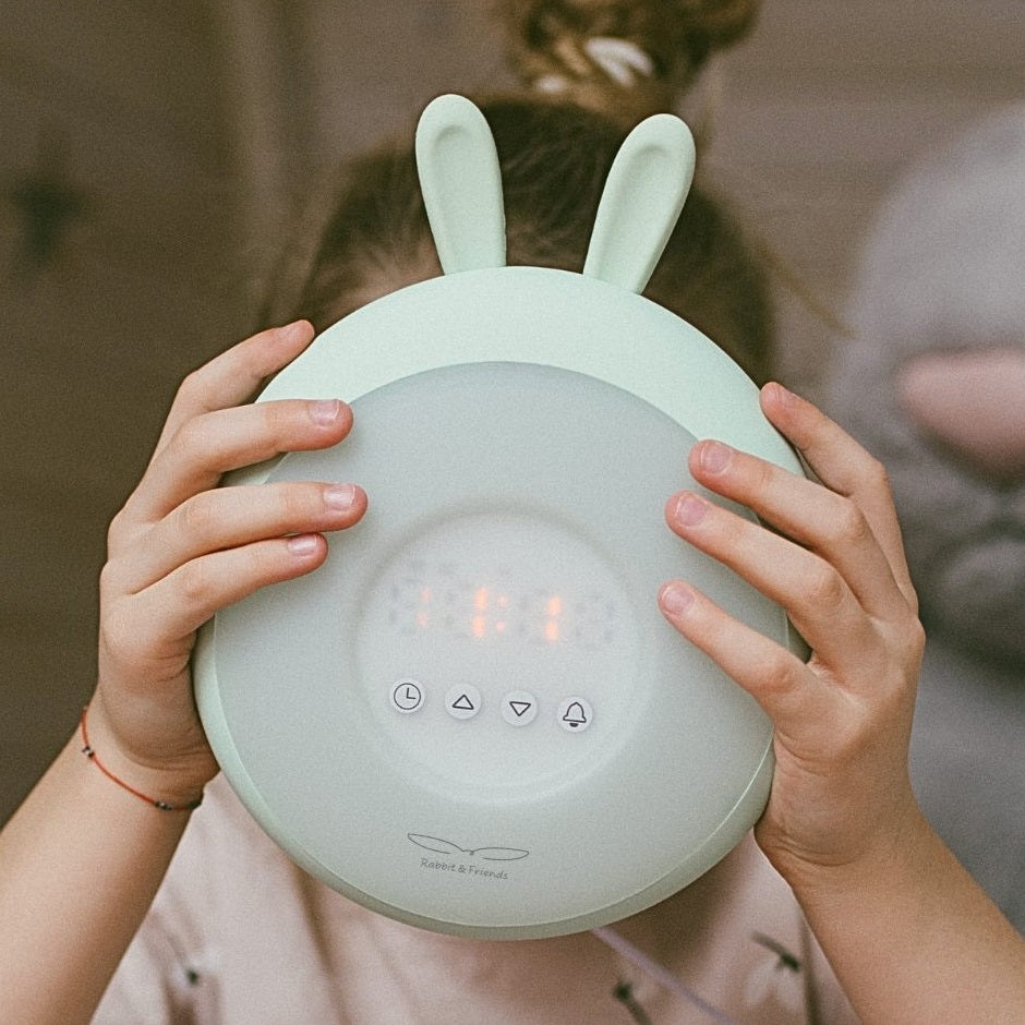 Wecklamp mit Licht - Grüner Hase