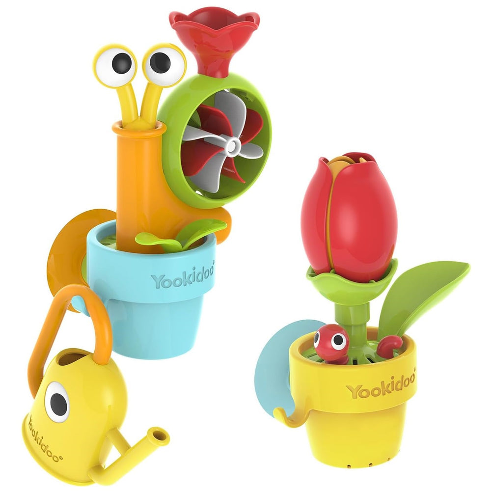 Badespielzeug - Schnecke und Blume im Garten