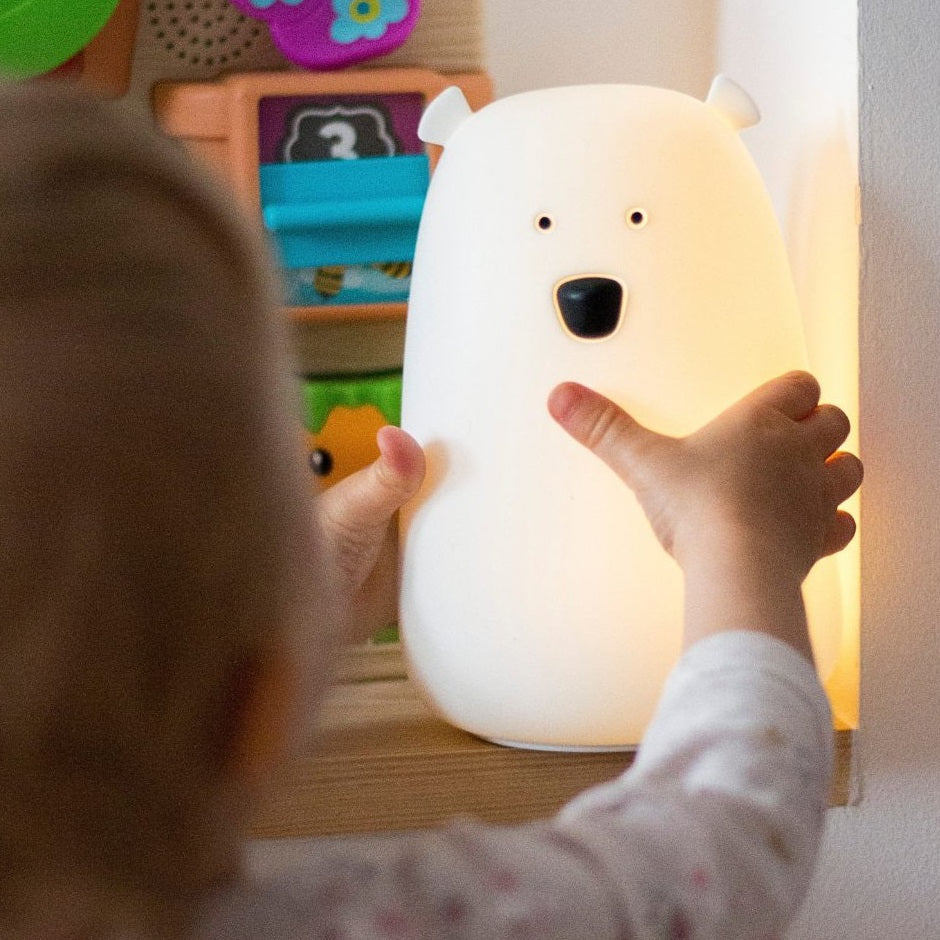 Große Bärenlampe – weiß