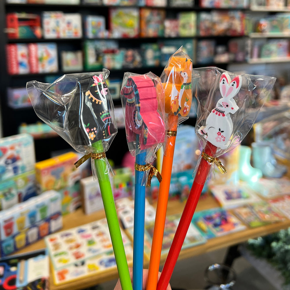Bleistift mit Radiergummi – Bär - tablude.com