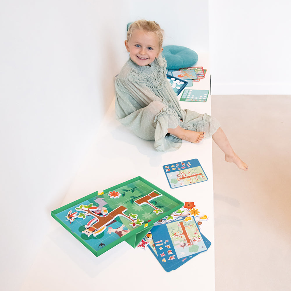 Magnetisches Puzzle mit 20 Aufgabenkarten von Edulogic – Bauernhof