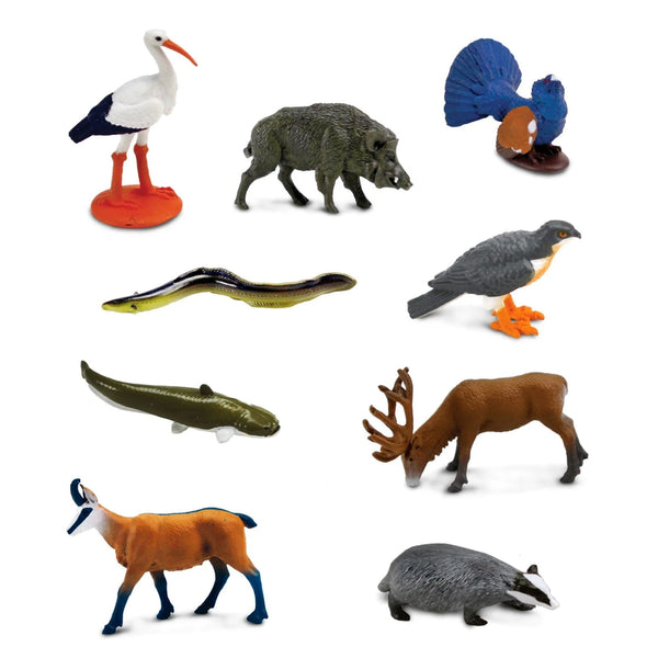 Figurenset in einer TOOB-Röhre – Tiere Europas - tablude.com