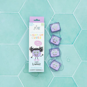 Sensorikwürfel, die im Wasser leuchten Lumi – violett - tablude.com