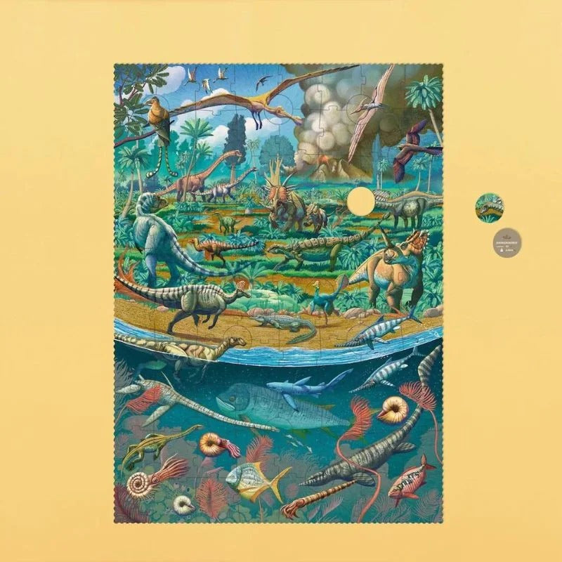 Puzzle mit Suchspiel – Age of Dinosaurs, 100 Teile - tablude.com