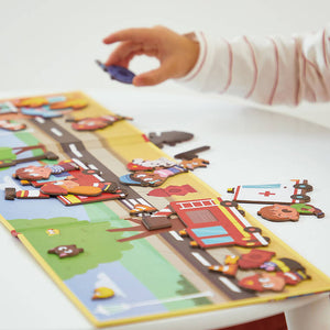 Magnetisches Puzzle Magneti'stories – Feuerwehrleute - tablude.com