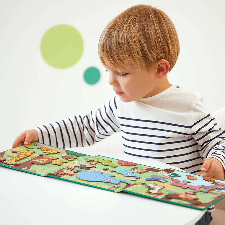 Magnetisches Puzzle Magneti'stories – Afrikanische Tiere - tablude.com
