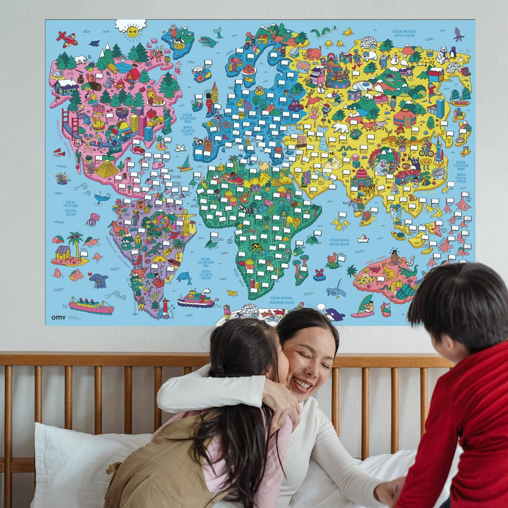 Poster mit Aufklebern SCHOOL – Flaggen der Länder - tablude.com