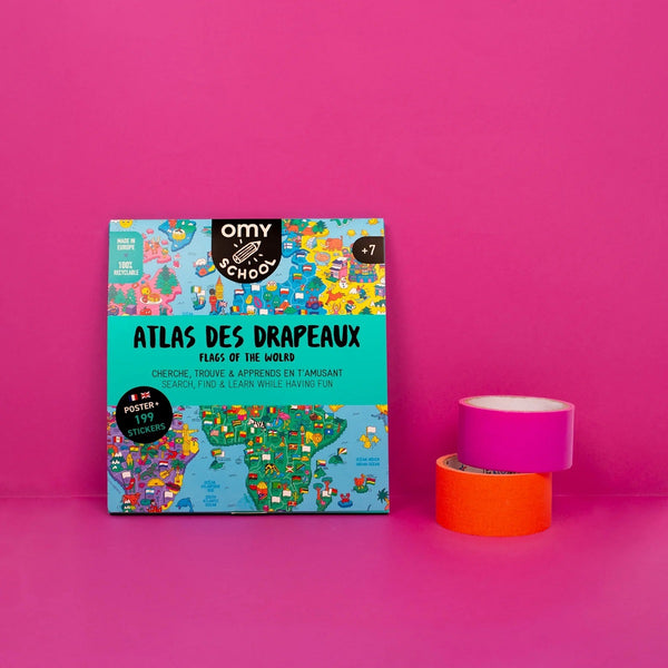 Poster mit Aufklebern SCHOOL – Flaggen der Länder - tablude.com