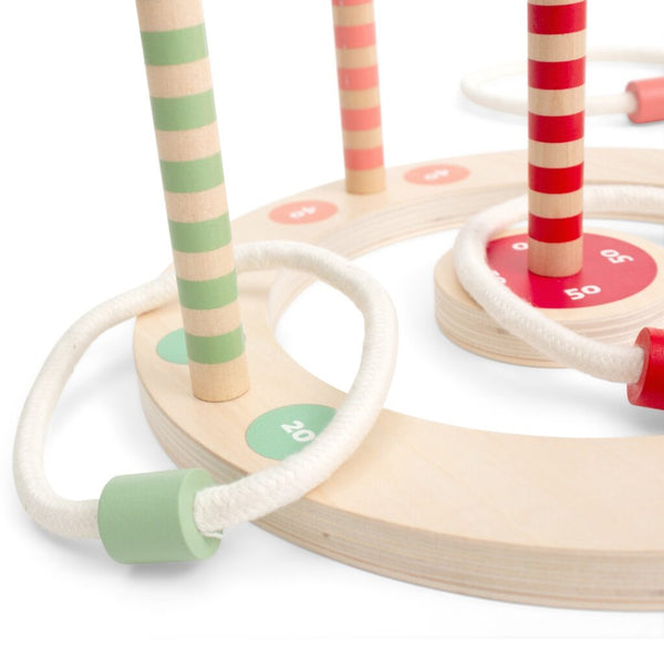 Holz-Geschicklichkeitsspiel – Ringwurf auf ein Ziel - tablude.com