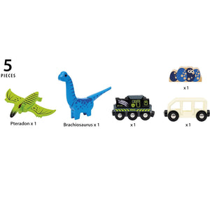 Batteriebetriebener Zug mit Dinosauriern