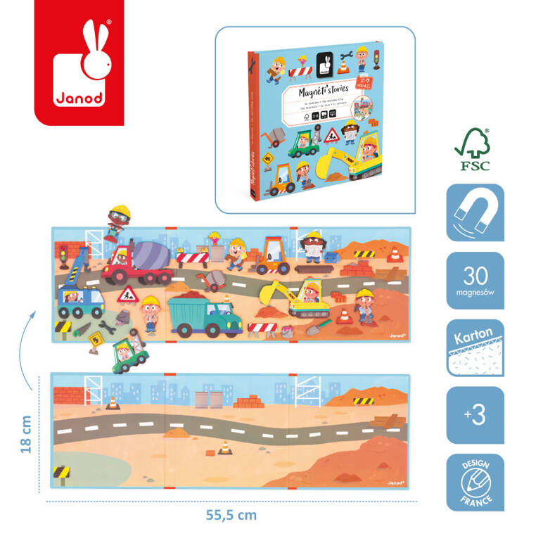 Magnetisches Puzzle Magneti'stories – Baustelle - tablude.com