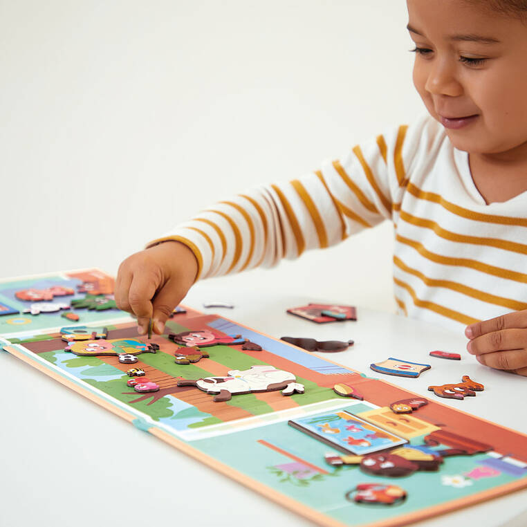 Magnetisches Puzzle Magneti'stories – Haustiere - tablude.com