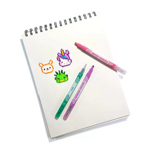 Feinschreiber mit Pixel-Art-Stempeln – Stamp-A-Square