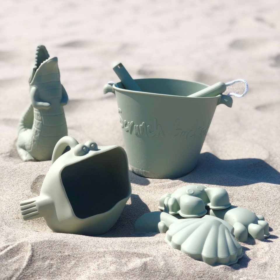 Silikon-Sandförmchen, 4 Stück – Salbei - tablude.com
