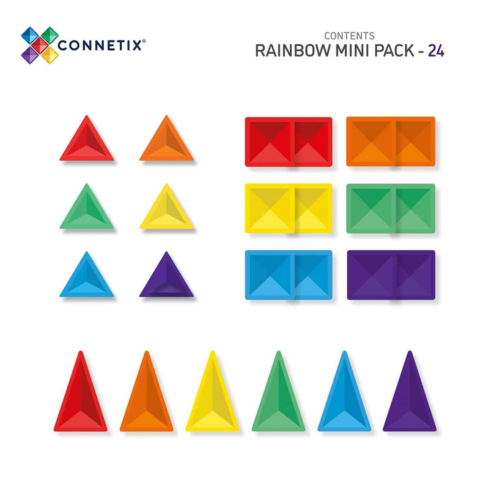Magnetbausteine – Regenbogen-Mini-Set 24 Teile
