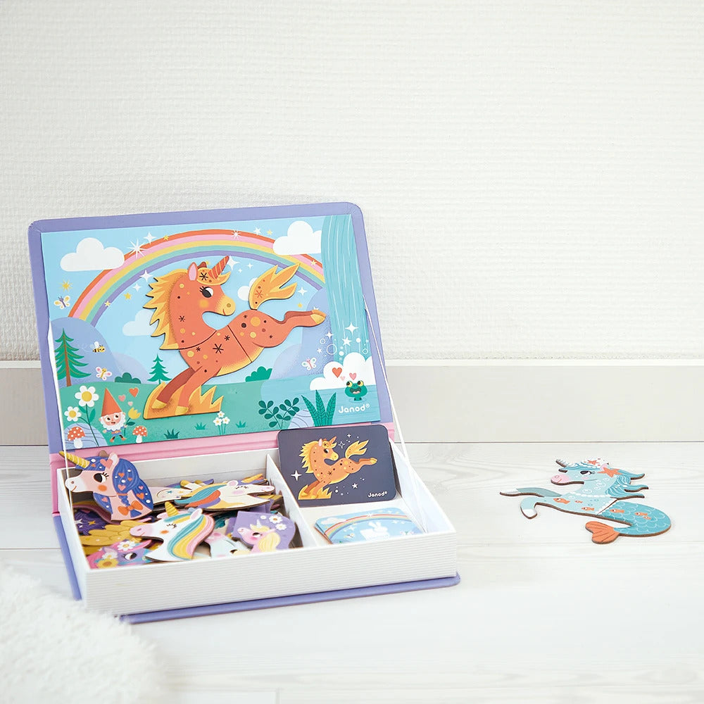 Magnetisches Puzzle Magnetibook – Einhörner - tablude.com