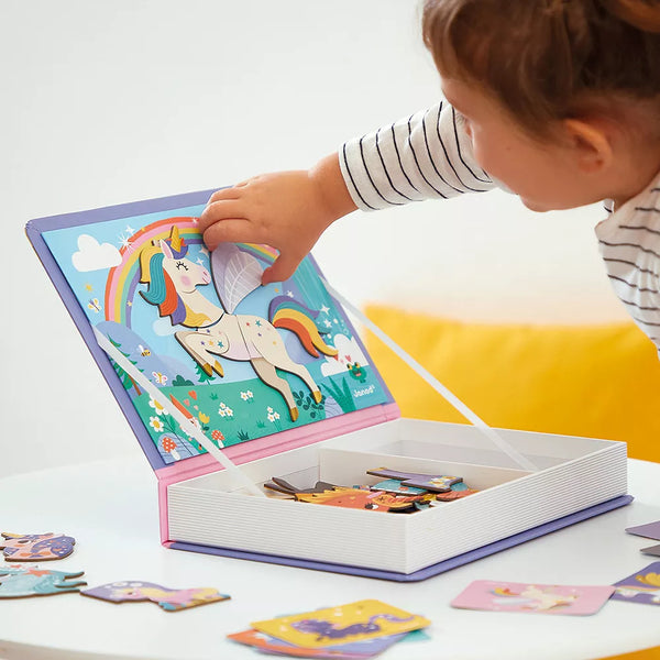 Magnetisches Puzzle Magnetibook – Einhörner - tablude.com