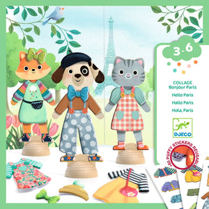 Set wiederverwendbare Aufkleber – Katzen in Paris - tablude.com