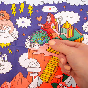 Poster mit Stickern SCHOOL – Mythologie - tablude.com