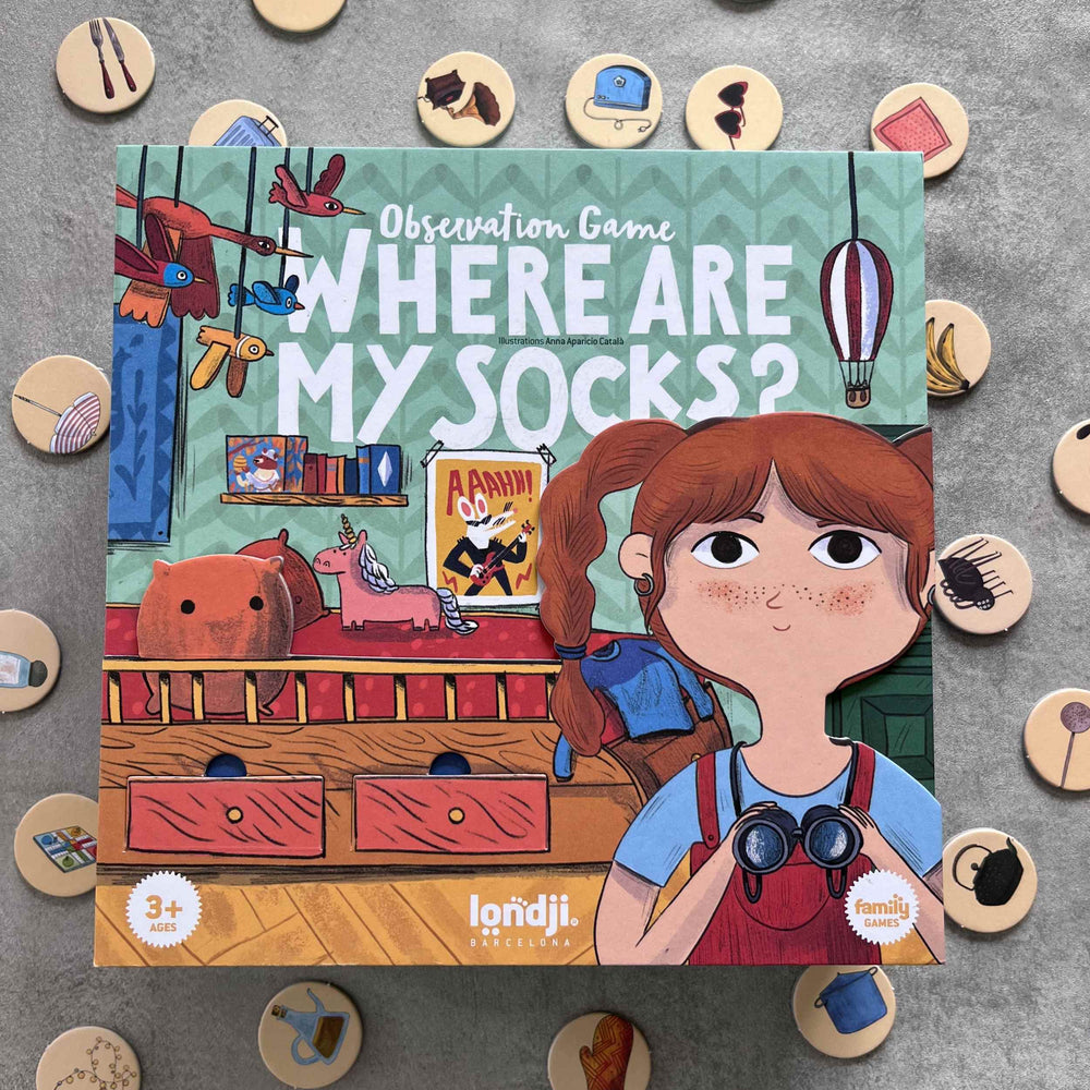 Beobachtungsspiel – Where are my socks? - tablude.com