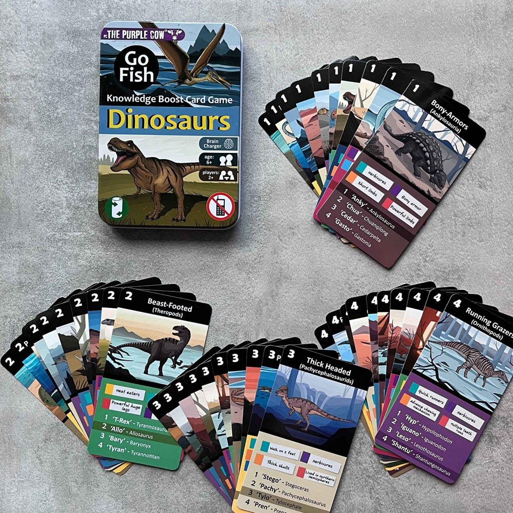 Reisekartenspiel Quartett – Go Fish Dinosaurier