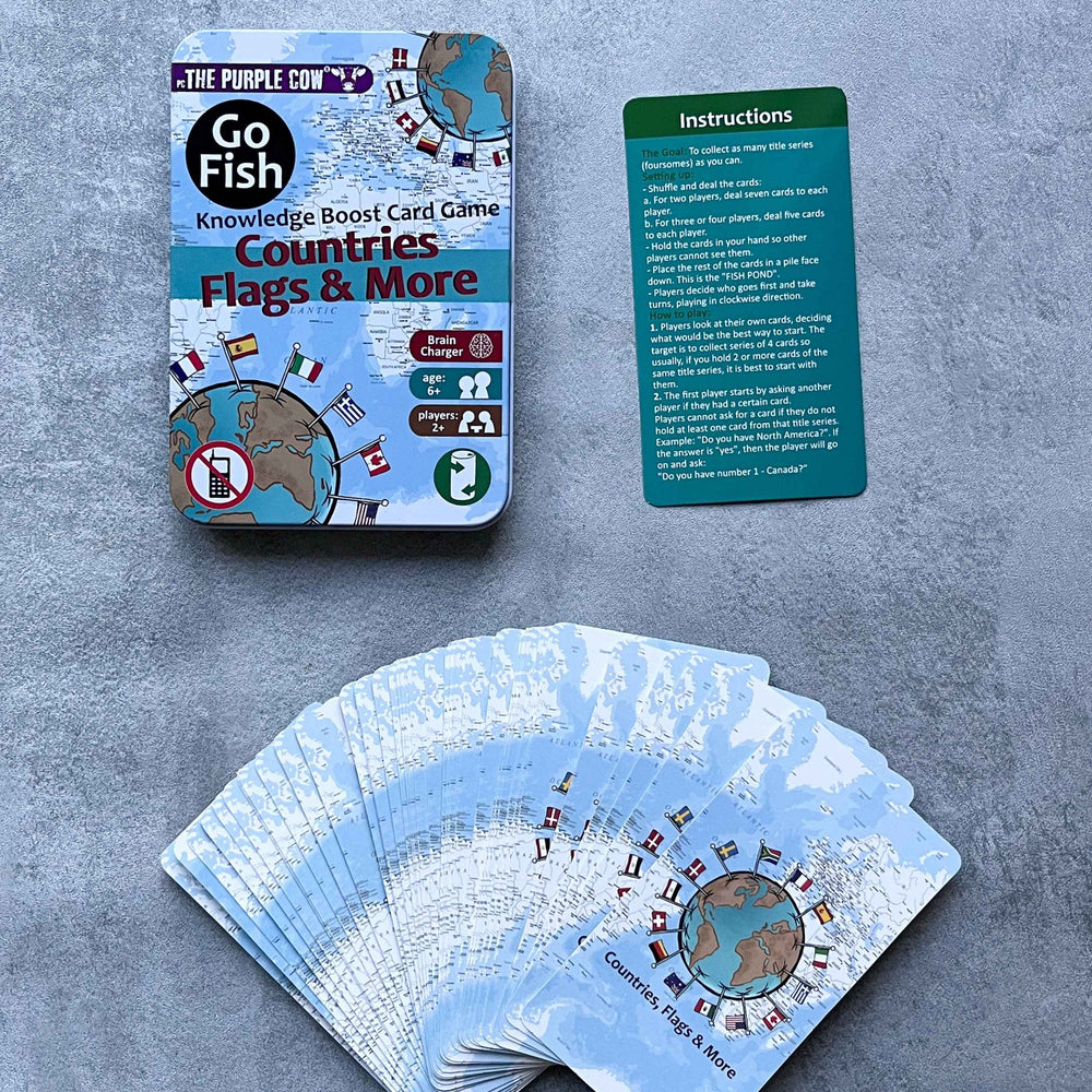 Reisekartenspiel Quartett – Go Fish Länder, Flaggen